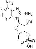 8-AMINOADENOSINE 3':5'-CYCLICMONOPHOSPHA TE FREE AC 结构式