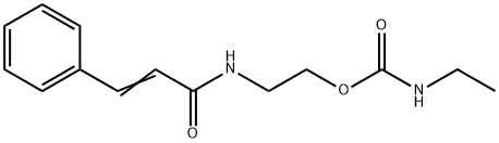 N-Ethylcarbamic acid 2-[(1-oxo-3-phenyl-2-propenyl)amino]ethyl ester 结构式