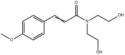 N,N-Bis(2-hydroxyethyl)-3-(4-methoxyphenyl)propenamide 结构式