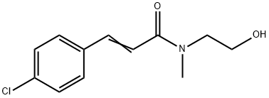 3-(4-Chlorophenyl)-N-(2-hydroxyethyl)-N-methylpropenamide 结构式