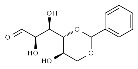 4,6-O-苄烯-D-吡喃葡萄糖 结构式