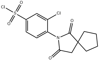 3-CHLORO-4-(1,3-DIOXO-2-AZASPIRO[4.4]NON-2-YL)BENZENESULFONYL CHLORIDE 结构式