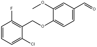 4-[(2-氯-6-氟苄基)氧基]-3-甲氧基苯甲醛 结构式
