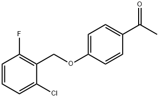 1-{4-[(2-氯-6-氟苄基)氧基]苯基}-1-乙酮 结构式