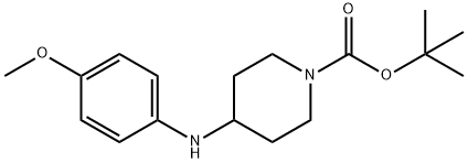 N-BOC-4-(4-甲氧基苯胺基)哌啶 结构式