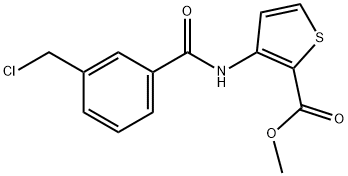 METHYL 3-([3-(CHLOROMETHYL)BENZOYL]AMINO)THIOPHENE-2-CARBOXYLATE 结构式