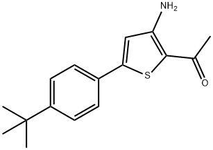 2-乙酰基-3-氨基-5-(4-叔丁苯基)噻吩 结构式