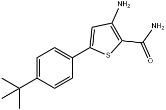 3-氨基-5-[(叔丁基)苯基]噻吩-2-甲酰胺 结构式