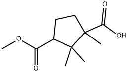 3-(甲氧基羰基)-1,2,2-三甲基环戊烷-1-羧酸 结构式