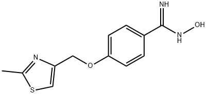 N'-HYDROXY-4-[(2-METHYL-1,3-THIAZOL-4-YL)METHOXY]BENZENECARBOXIMIDAMIDE 结构式