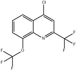 4-氯-8-三氟甲氧基-2-三氟甲基喹啉 结构式