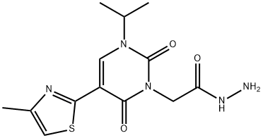 2-[3-ISOPROPYL-5-(4-METHYL-1,3-THIAZOL-2-YL)-2,6-DIOXO-1,2,3,6-TETRAHYDROPYRIMIDIN-1-YL]ETHANOHYDRAZIDE