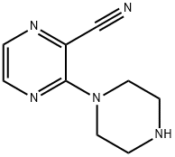 3-哌嗪-1-吡嗪-2-甲腈 结构式