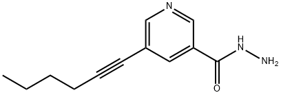 5-己基-1-炔基吡啶-3-酰肼 结构式