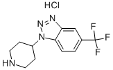 1-哌啶-4-基-5-(三氟甲基)-1H-1,2,3-苯并噻唑盐酸盐 结构式