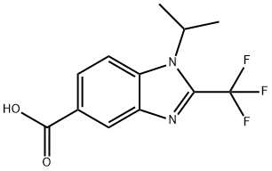 异丙基-三氟甲基一苯并咪唑一甲酸 结构式