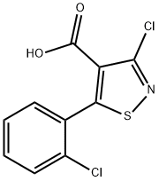 3-CHLORO-5-(2-CHLOROPHENYL)ISOTHIAZOLE-4-CARBOXYLIC ACID 结构式