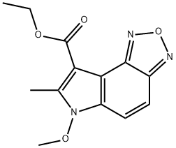 乙基6 -甲氧基- 7 -甲基- 6H- [1,2,5]恶二唑并[3,4 - E]吲哚- 8 -羧酸 结构式