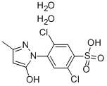 2,5-DICHLORO-4-(5-HYDROXY-3-METHYL-1H-PYRAZOL-1-YL)BENZENESULFONIC ACID DIHYDRATE 结构式