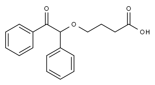 4-氧代-4-(2-氧代-1,2-二苯乙氧基)丁酸 结构式