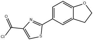 2-(2,3-二氢-1-苯并呋喃-5-基)-1,3-噻唑-4-羰酰氯 结构式