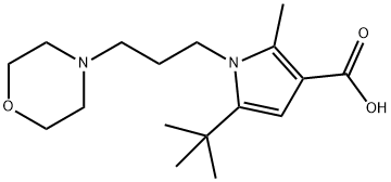 5-(tert-butyl)-2-methyl-1-(3-morpholinopropyl)-1H-pyrrole-3-carboxylic acid 结构式
