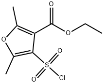 ETHYL 4-CHLOROSULFONYL-2,5-DIMETHYL-3-FUROATE 结构式