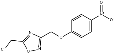 5-(CHLOROMETHYL)-3-[(4-NITROPHENOXY)METHYL]-1,2,4-OXADIAZOLE 结构式