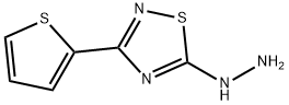 5-肼基-3-（2-噻吩基）-1，2，4-噻二唑 结构式