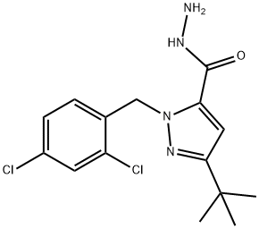 3-(叔丁基)-1-(2,4-二氯苄基)-1H-吡唑-5-碳酰肼 结构式