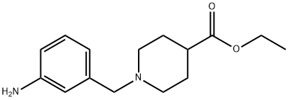 1-(3-氨基苄基）哌啶-4-羧酸乙酯 结构式