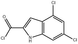 4,6-二氯-吲哚-2-羰酰氯 结构式