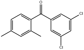 3,5-二氯-2',4'-二甲基苯甲酮 结构式