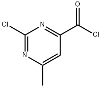 4-Pyrimidinecarbonyl chloride, 2-chloro-6-methyl- (9CI) 结构式