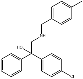 1-(4-chlorophenyl)-2-[(4-methylbenzyl)amino]-1-phenyl-1-ethanol 结构式