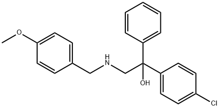 1-(4-chlorophenyl)-2-[(4-methoxybenzyl)amino]-1-phenyl-1-ethanol 结构式