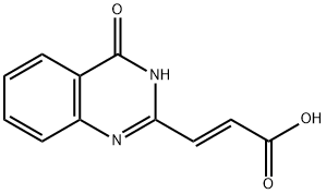 3-(4-氧代-3,4-二氢-2-喹唑啉)丙烯酸 结构式