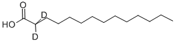 氘代2,2-D2-十四烷酸 结构式