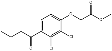 Acetic acid, [2,3-dichloro-4-(1-oxobutyl)phenoxy]-, Methyl ester 结构式