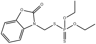 Dithiophosphoric acid O,O-diethyl S-(2,3-dihydro-2-oxobenzoxazol-3-ylmethyl) ester 结构式