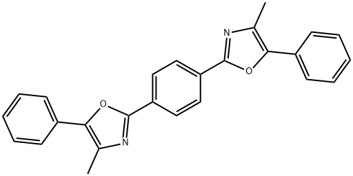 1,4-二[2-(4-甲基-5-苯基恶唑)]苯 结构式