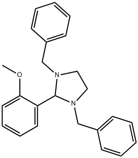 2-(2-METHOXYPHENYL)-1,3-BIS(PHENYLMETHYL)-IMIDAZOLIDINE 结构式