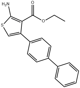 2-氨基-4-[1,1'-联苯基]-4-基-3-噻吩甲酸乙酯 结构式