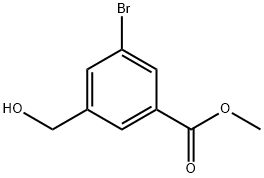 3-溴-5-(羟甲基)苯甲酸甲酯 结构式