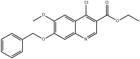 4-氯-6-甲氧基-7-苄氧基喹啉-3-甲酸乙酯 结构式