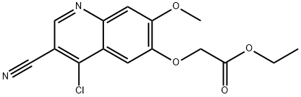 Acetic acid, 2-[(4-chloro-3-cyano-7-Methoxy-6-quinolinyl)oxy]-, ethyl ester 结构式