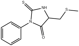 (5R)-5-[(Methylthio)methyl]-3-phenyl-2-thioxoimidazolidin-4-one 结构式