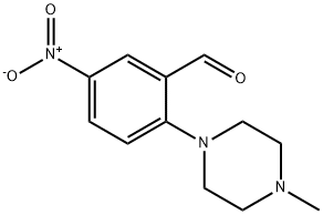 2-(4-甲基哌嗪)-5-硝基苯甲醛 结构式