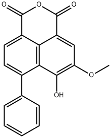 4-Hydroxy-3-methoxy-5-phenyl-1,8-naphthalic anhydride 结构式