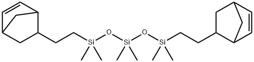 1,1,3,3,5,5-六甲基-1,5-二[2-(5-降冰片烯)乙基]三硅氧烷 结构式